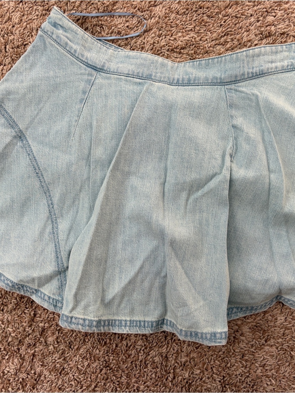 Free People Light Blue Denim Skort